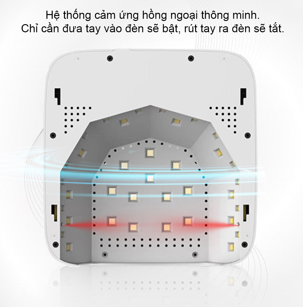 Máy hơ gel sơn móng tay Loại Sạc pin được AM602 - Máy hơ làm khô nail