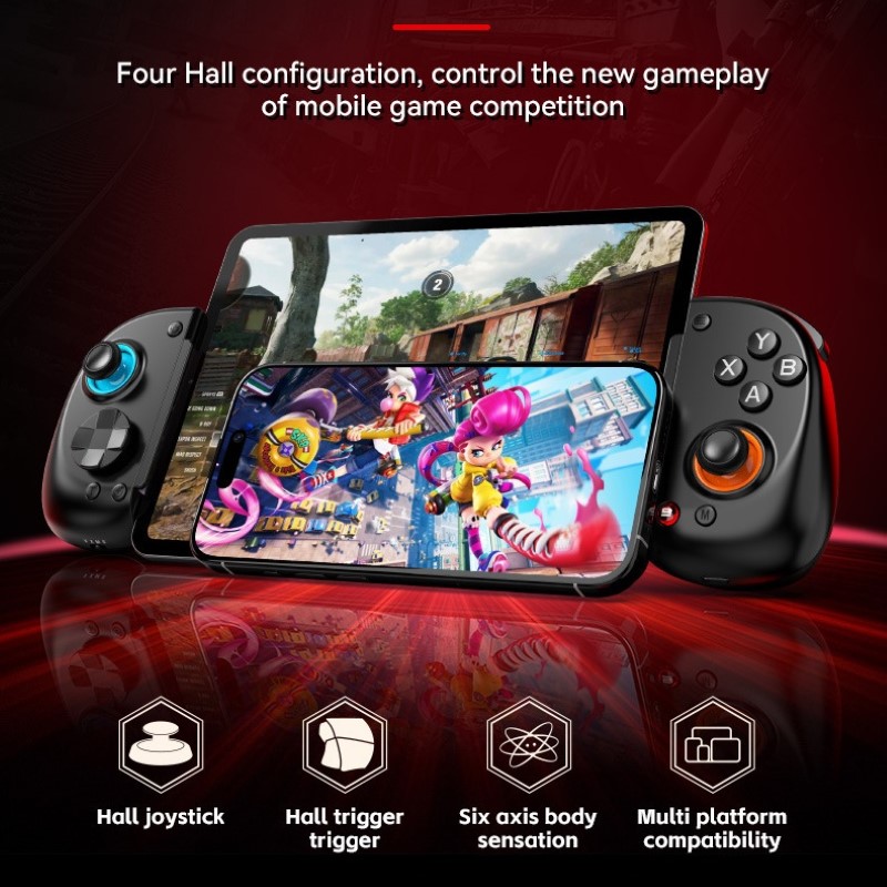 Gamepad Tay Game không dây D8 Bluetooth hoặc gắn trực tiếp điện thoại ,  siêu nhạy , không trễ cho điện thoại máy tính hàng nhập khẩu