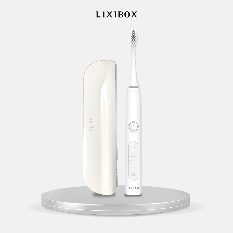 Bàn Chải Điện Halio Sonic Whitening Toothbrush Pro - Màu White Kèm Hộp Đựng