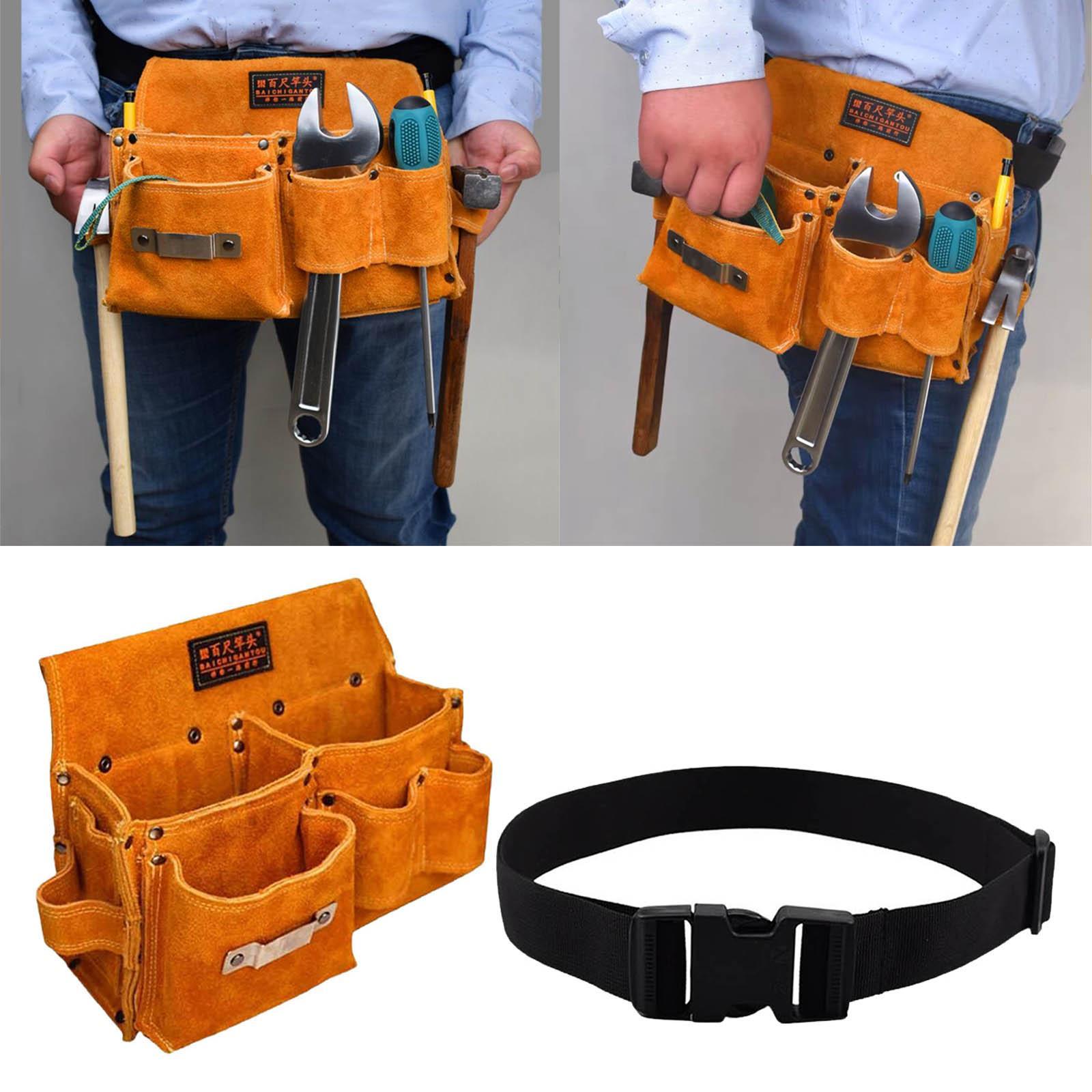 Thick Oxford Waist Belt Pouch Belt Carpenter Electrician Tool MultiPocket