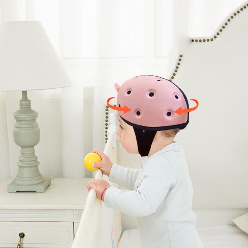 Mũ Bảo Hiểm Cho Bé Bảo Vệ Đầu An Toàn Cho Bé Trong Nhà Bé Trai Bé Gái Học Đi Bộ Trẻ Em Bảo Vệ Mũ Bảo Hiểm Nón Cho Bé Tập Đi infan