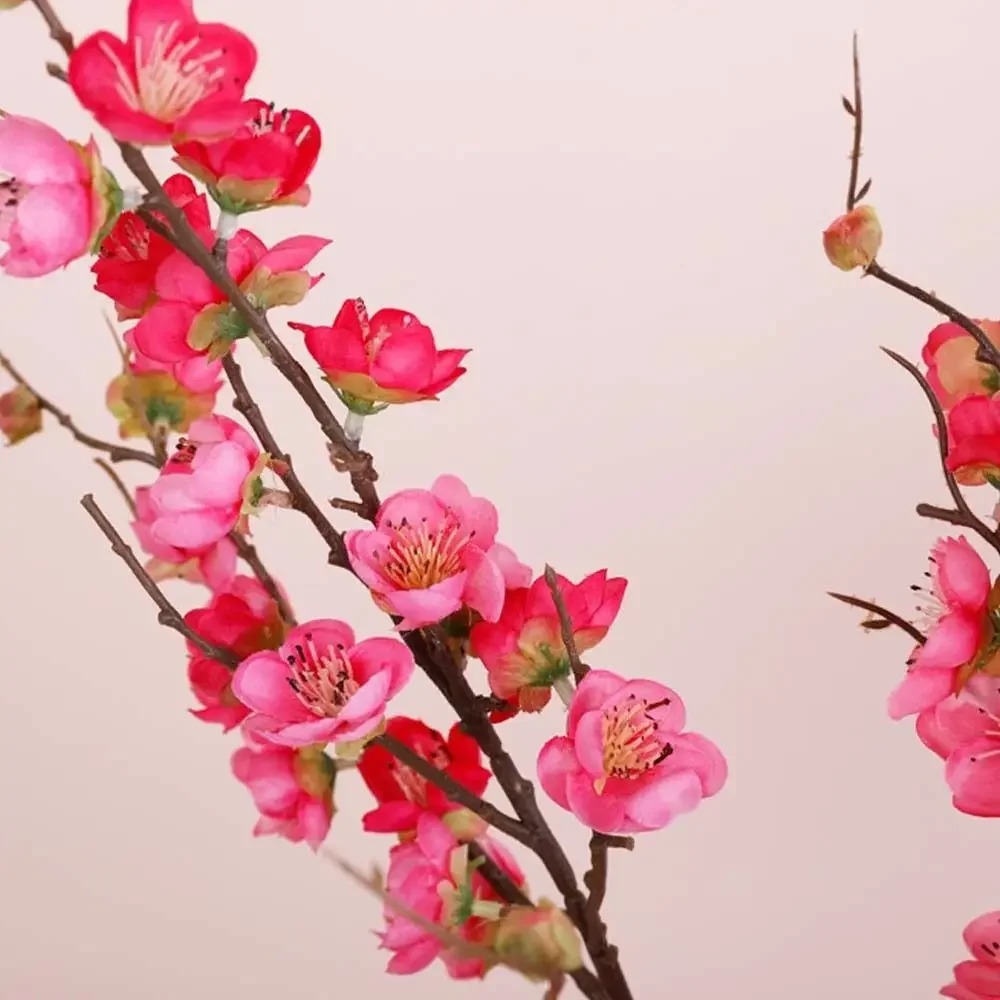 Cành hoa đào cổ giả trang trí Tết - Dài 80 đến 1m - Cây giả, hoa lụa trang trí nhà cửa
