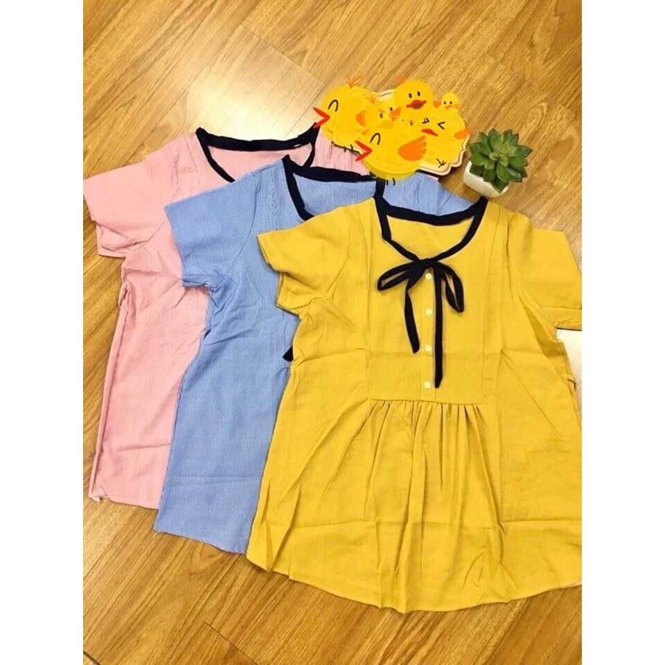 Aó Bầu cao cấp dáng Xuông Chất Lụa Hàn Mềm, siêu mát Thấm Mồ Hôi Tốt, Freesize từ 40 đến 65Kg