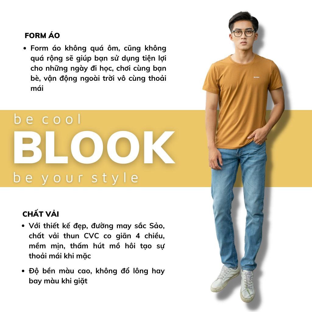 Áo thun nam cổ tròn in Blook vải Cotton co giãn,dày dặn, form regular fit mã 35531