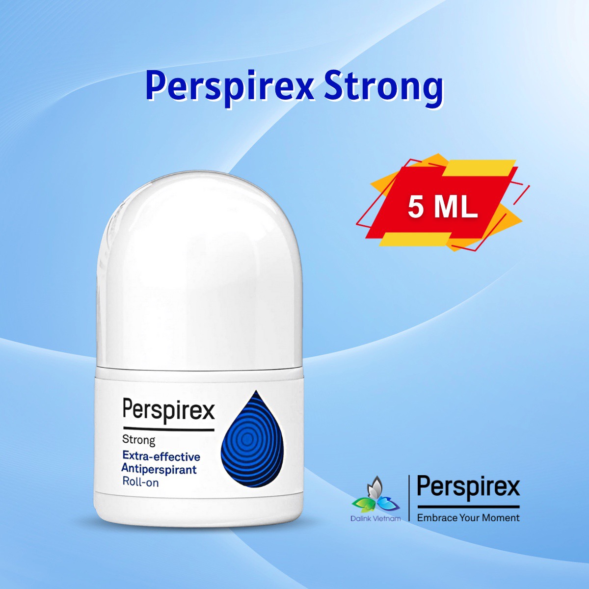 [SAMPLE 5ML] Lăn ngăn tiết mồ hôi Perspirex Strong: mẫu thử lăn ngăn tiết mồ hôi và giảm mùi hôi loại mạnh 5ml