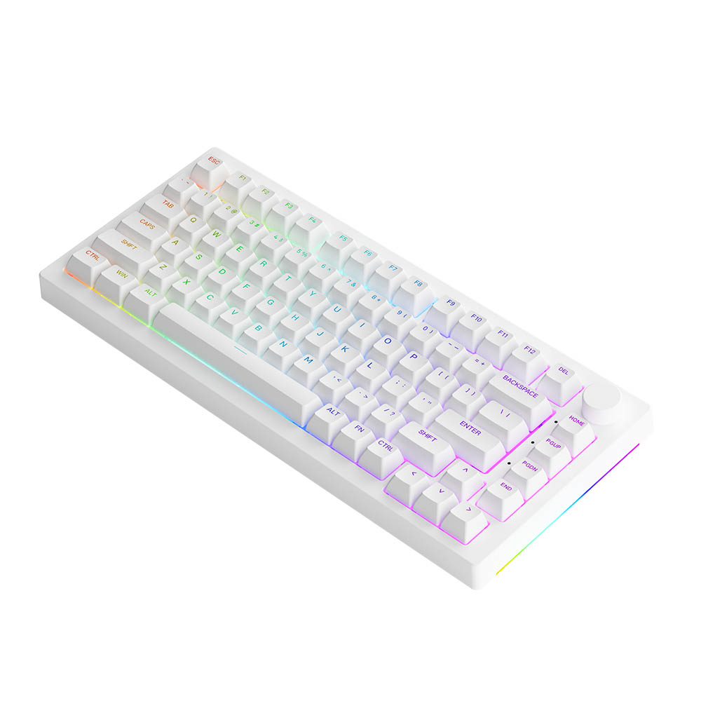 Bàn phím cơ AKKO 5075B Plus White (Multi-modes / RGB / Gasket mount) - Hàng Chính Hãng