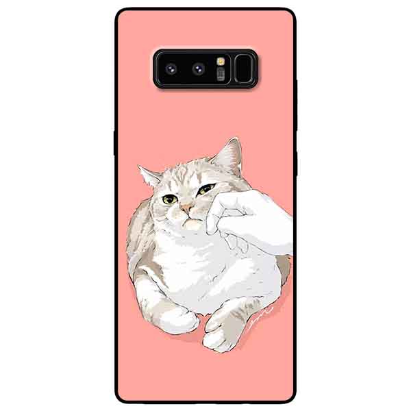 Ốp lưng in cho Samsung Note 8 Mẫu Mèo Mập
