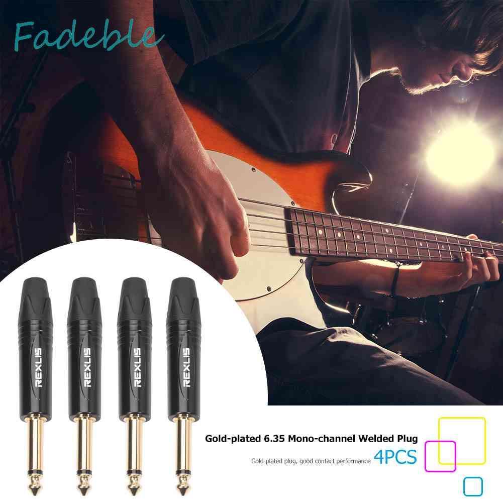Set 4 Jack Cắm Kết Nối 6.35mm Cho Loa / Guitar / Microphone