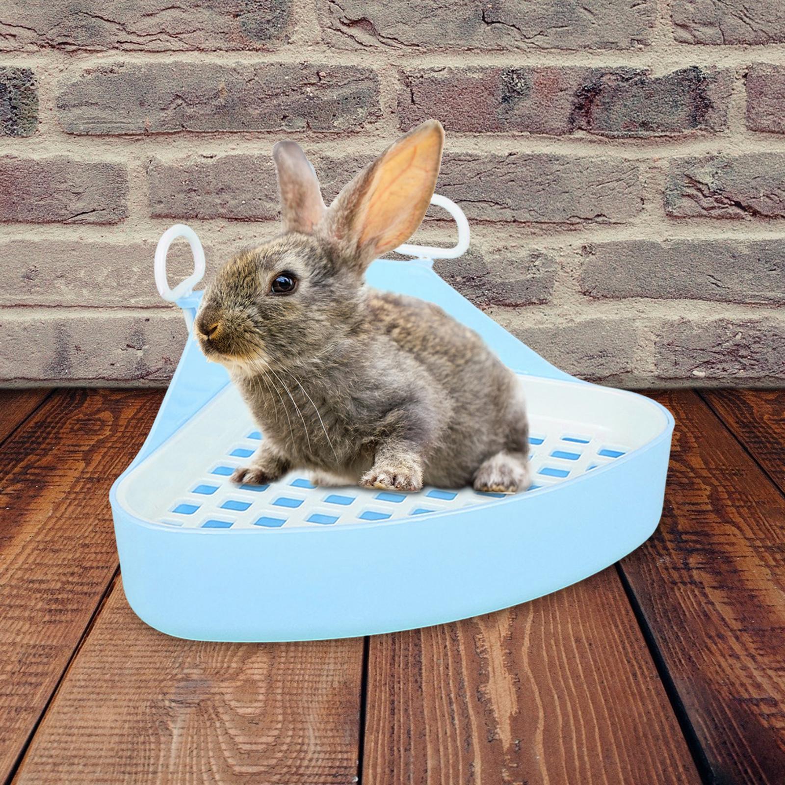 Triangle Potty Trainer Pet Pan Corner Litter Box for Hedgehog Ferret Hamster Bunny