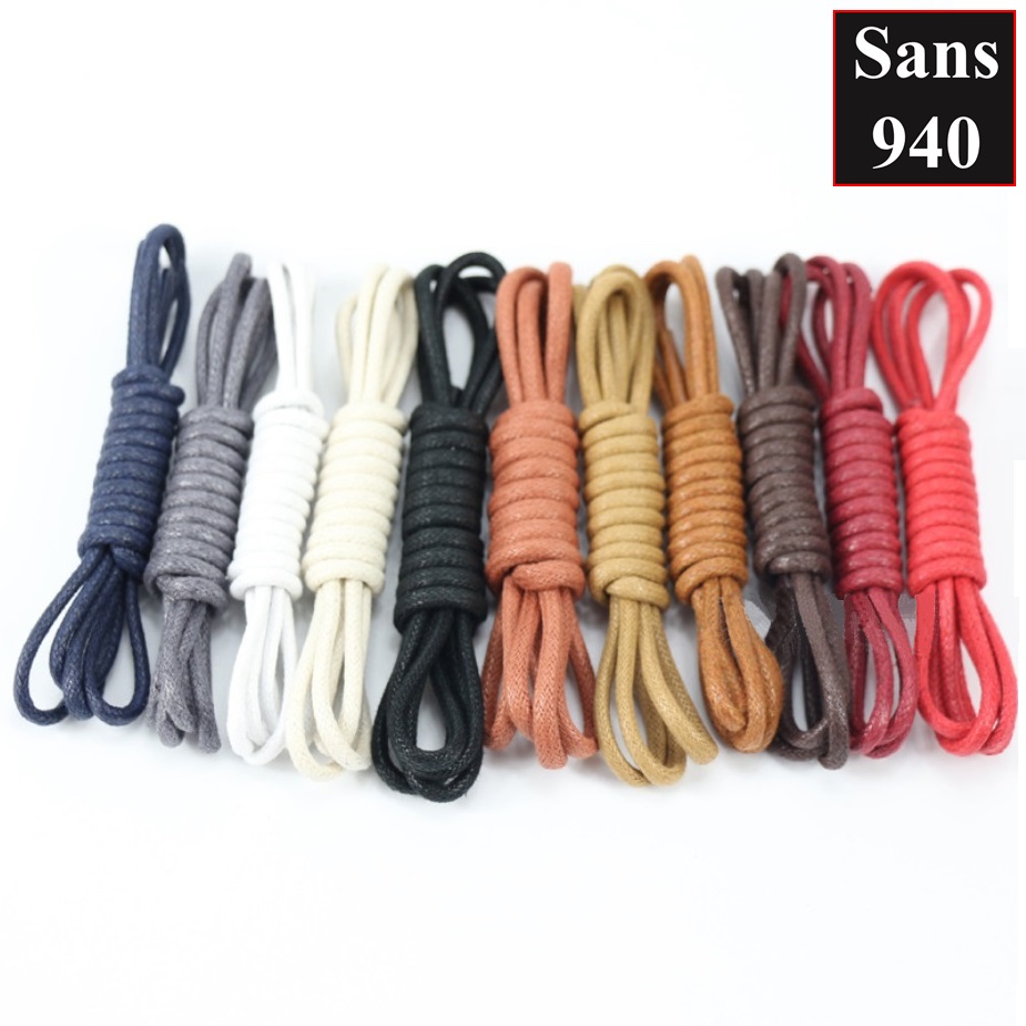 Dây giày sneaker thể thao tròn trơn chất dù ngắn 60cm 70cm dài 1m 1m6 1m8 Sans940