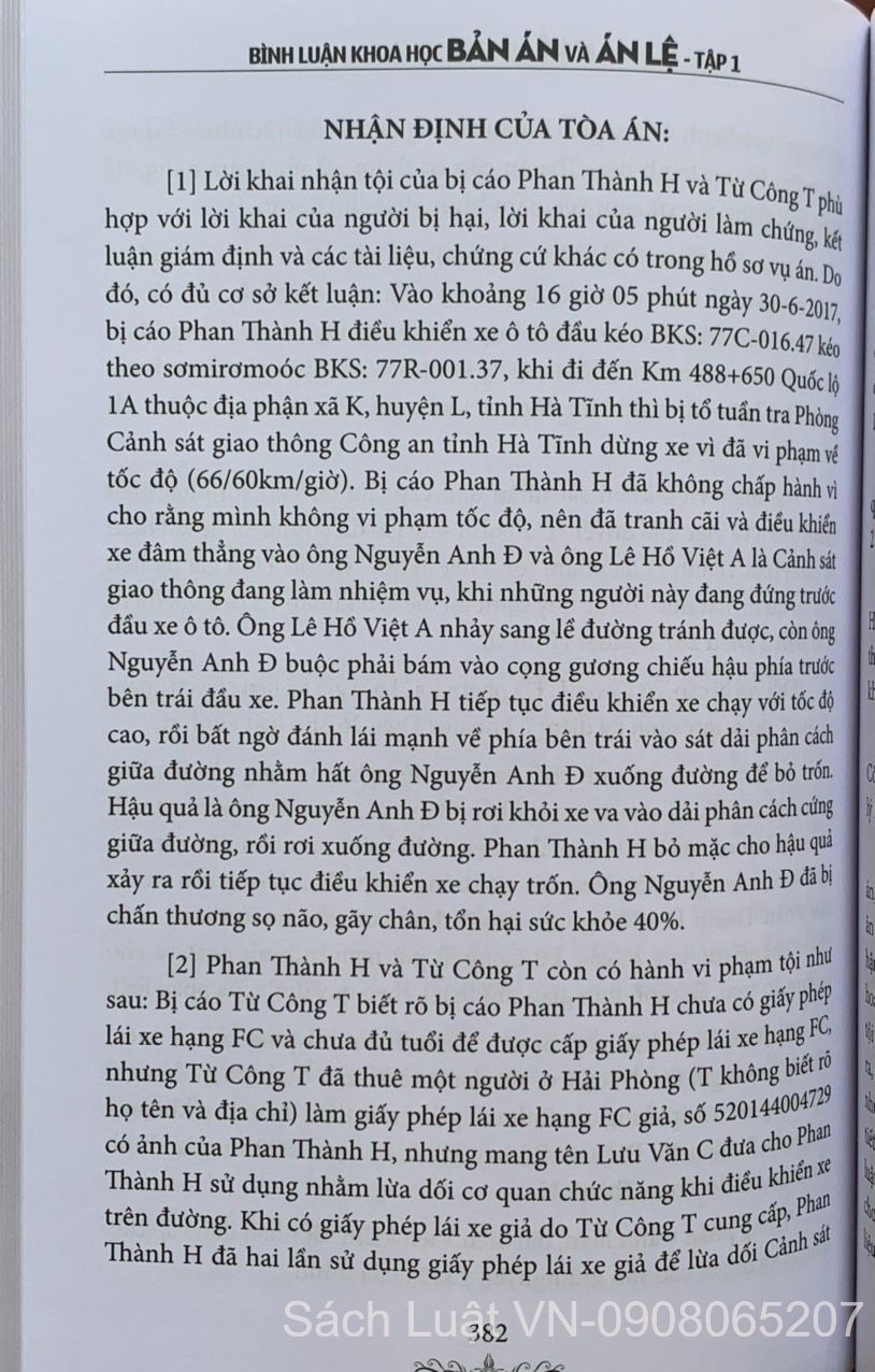 Bình luận khoa học bản án và án lệ - tập 1