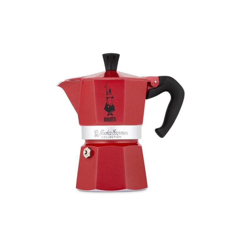 Bình Pha Cà Phê Bialetti Moka Màu Đỏ 3 Cup xuất xứ Italia - 990004942