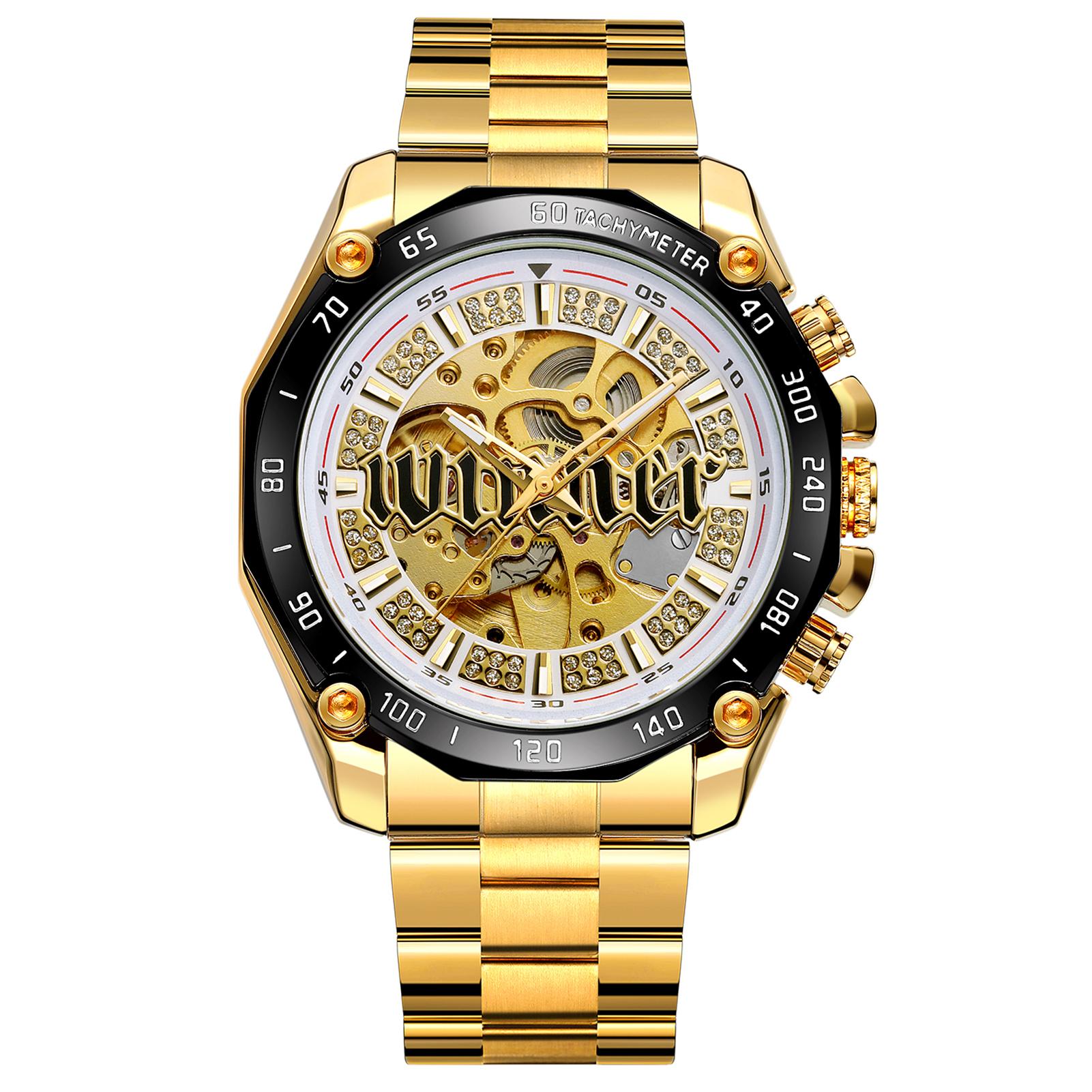 Đồng hồ cơ tự động lên dây cót cho nam thời trang bằng thép không gỉ