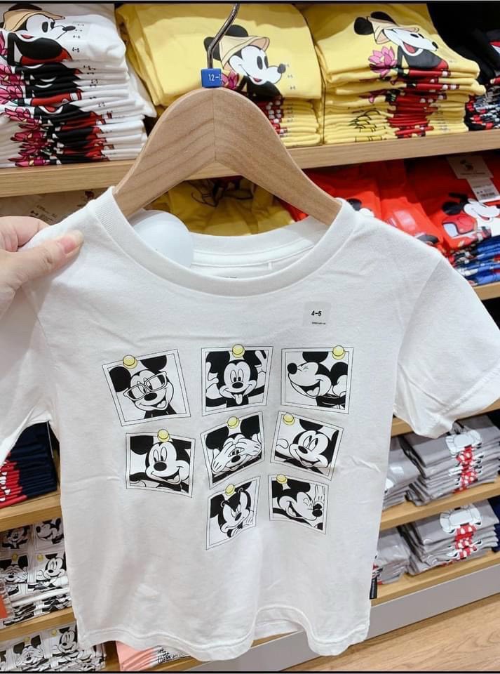 SET 3 ÁO THUN COTTON CỘC TAY MICKEY BÉ GÁI CHẤT MỀM THOÁNG MÁT