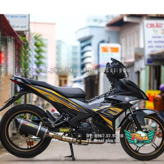 Tem rời Exciter 150 LC đen vàng