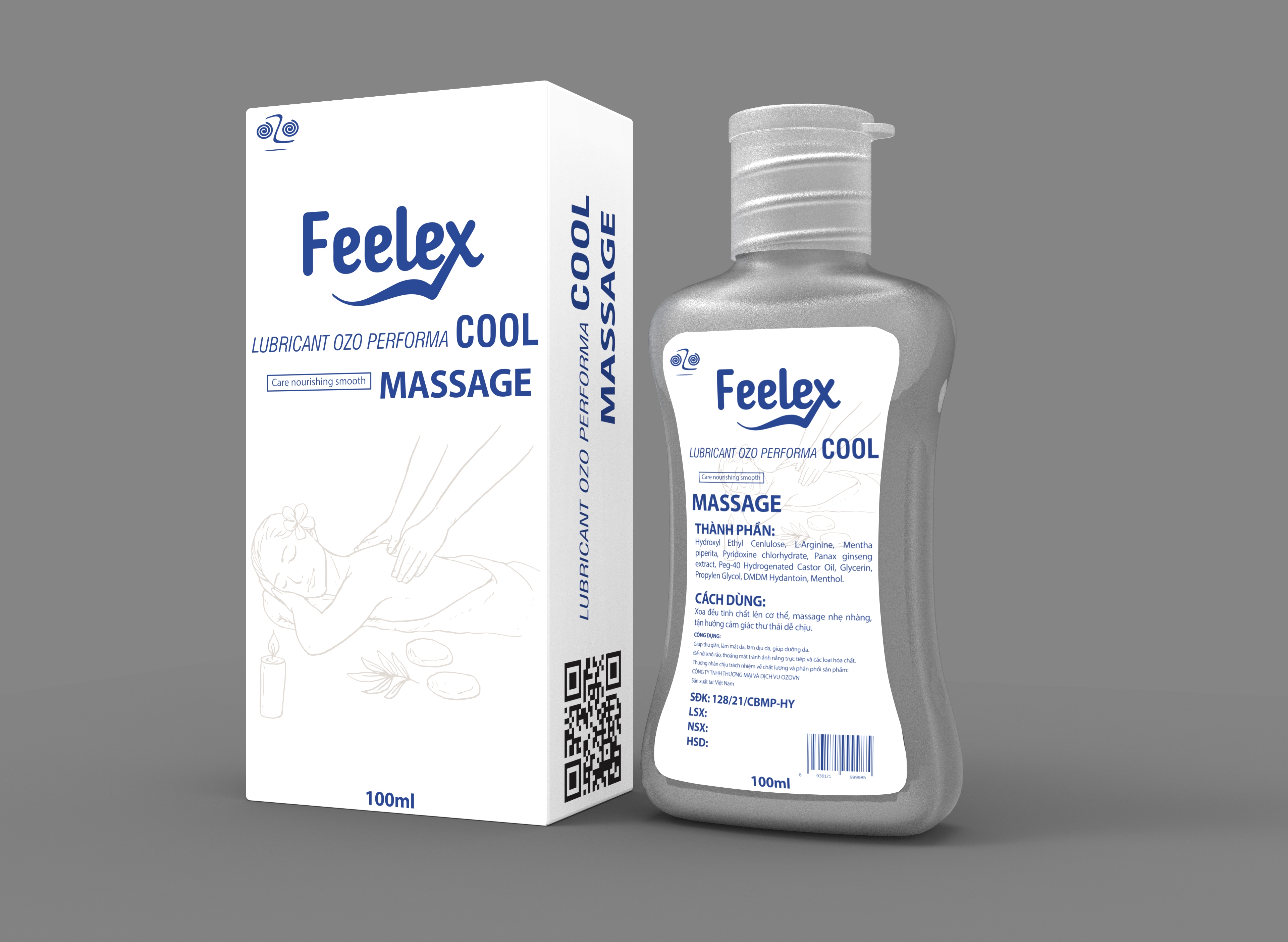 Tinh dầu massage Feelex OZO Performa Cool 100ml