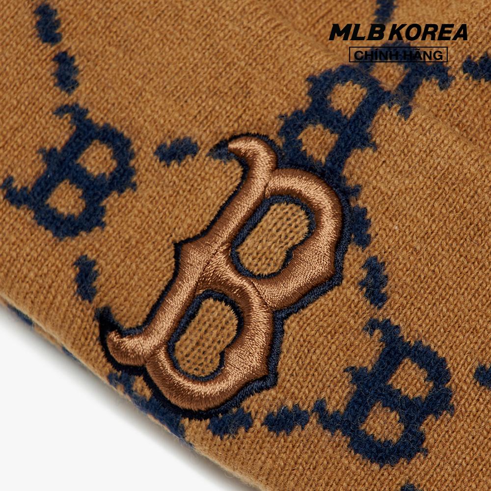 MLB - Nón len thêu logo Dia Monogram Beanie 3ABNMM126