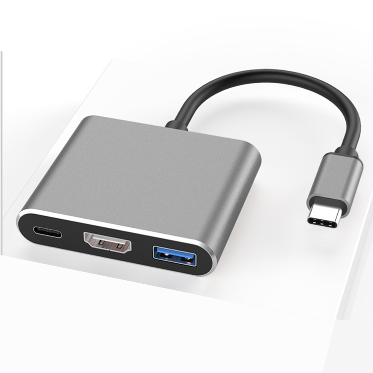 Hub chuyển đổi USB Type-C Sang USB 3.0/HDMI-Type C (Bạc)