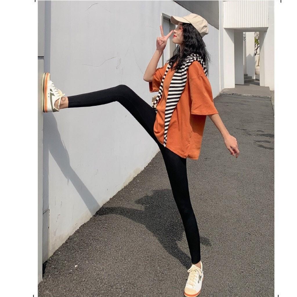 Quần Legging NữQuần legging Trơn Lưng Siêu Cao Co Giãn 4 Chiều Chất Mát Mịn Không Nhăn