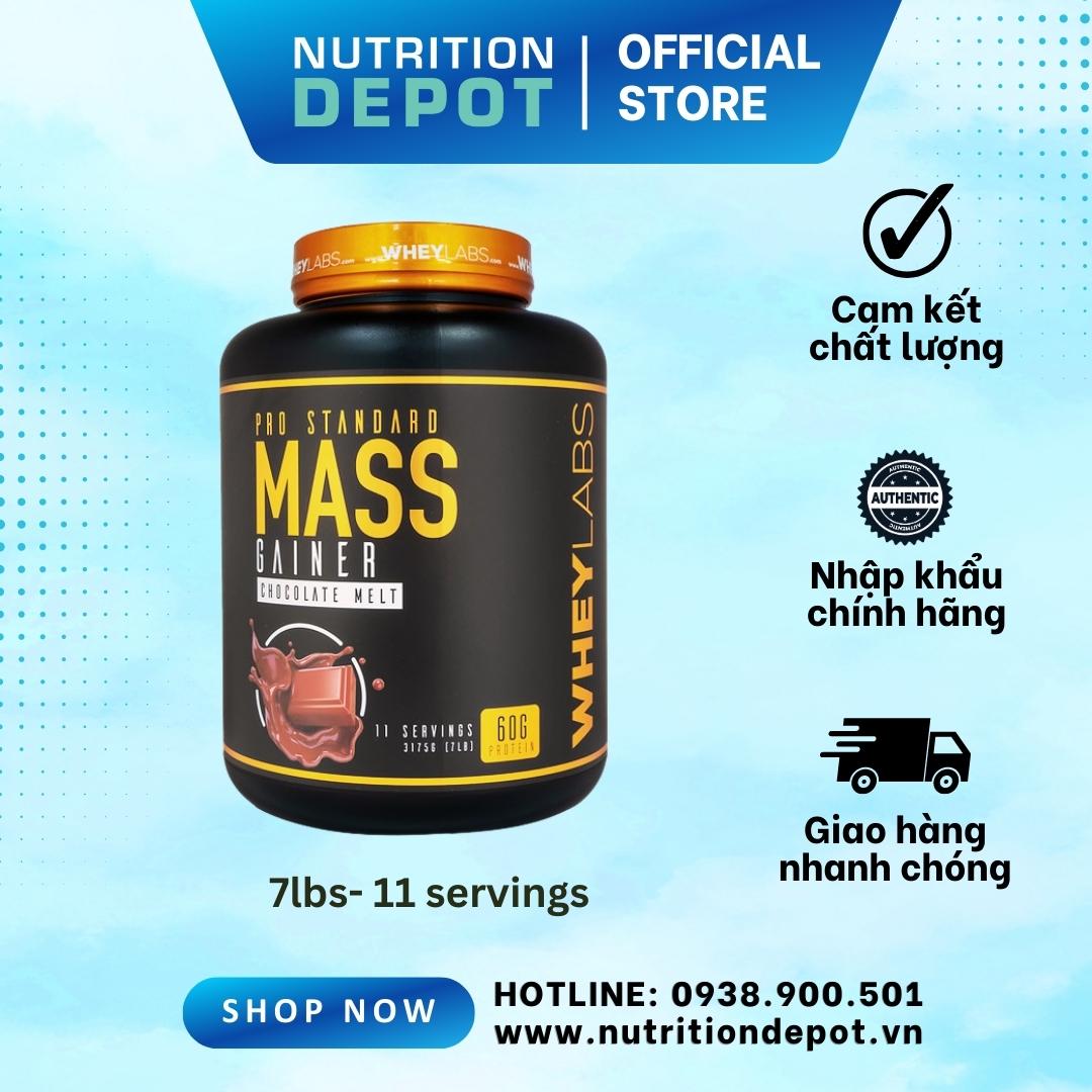 Hình ảnh Sữa tăng cân và tăng cơ Wheylabs Mass Gainer Pro Standard 3.1kg - Nutrition Depot Vietnam