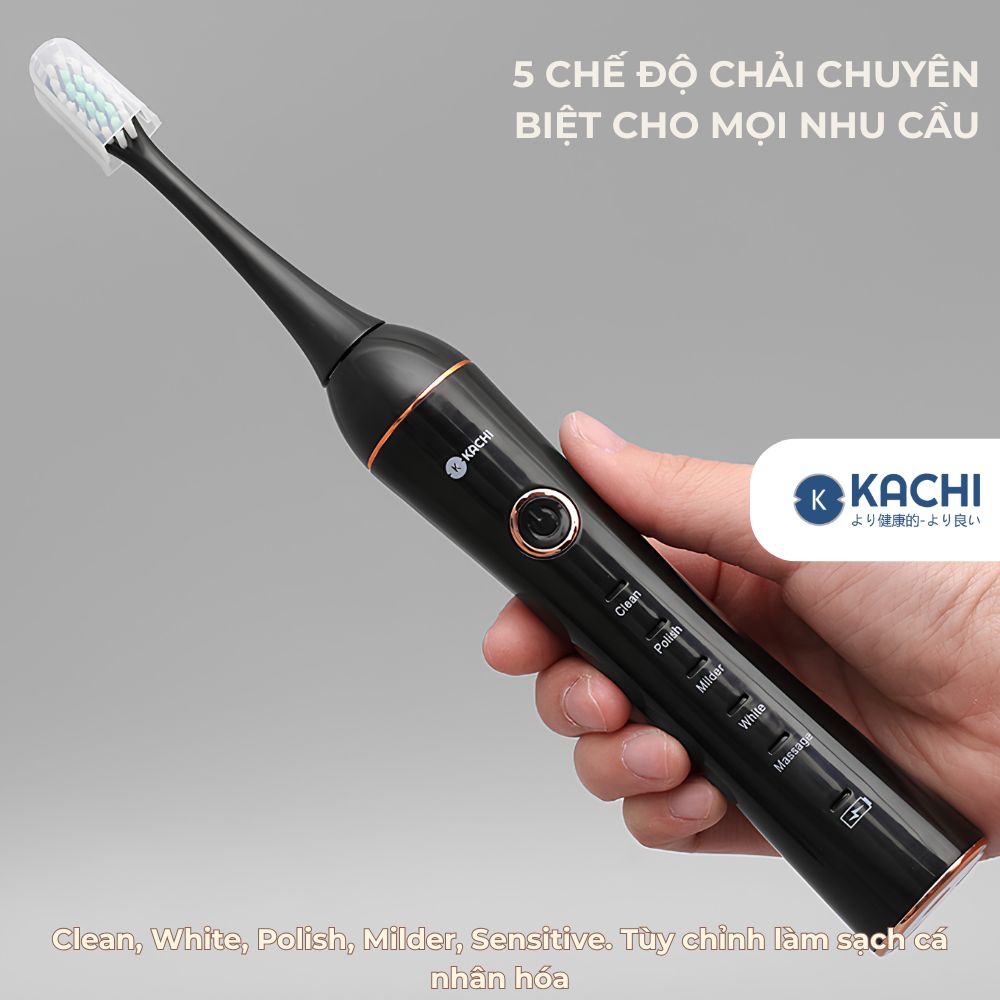 Bàn chải điện Kachi MK455 rung sóng âm dòng cao cấp - hàng chính hãng