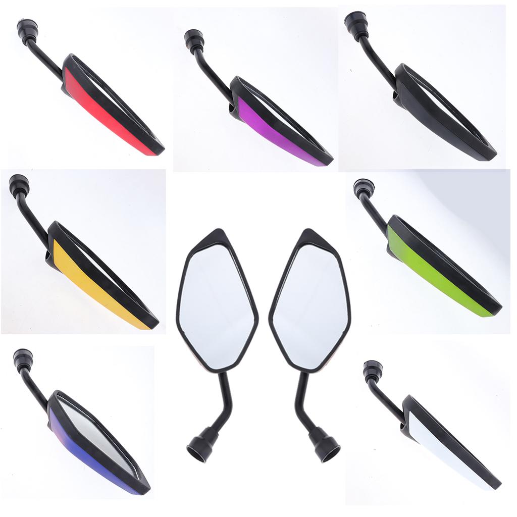 Universal Motorcycle Moped Dirt Bike ATV Scooter 10mm Rear View Side Mirror
