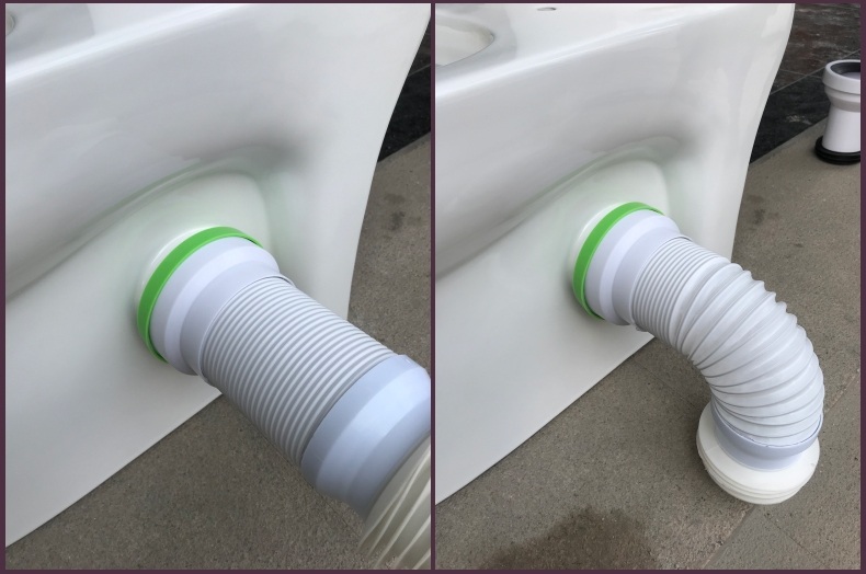 Phụ kiện thoát bệt thoát tường- Đầu ống nối ống thoát nước bồn cầu co kéo linh hoạt chống hôi, chống rò rỉ nước