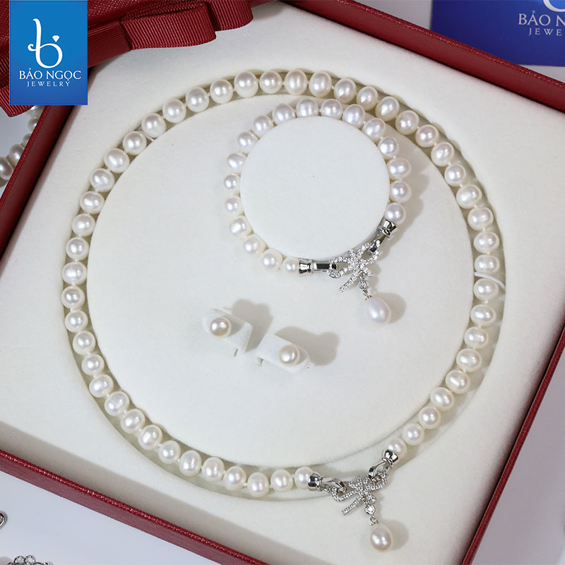 Bộ Trang Sức Ngọc Trai Cao Cấp Pearl BODB-1102 Bảo Ngọc Jewelry