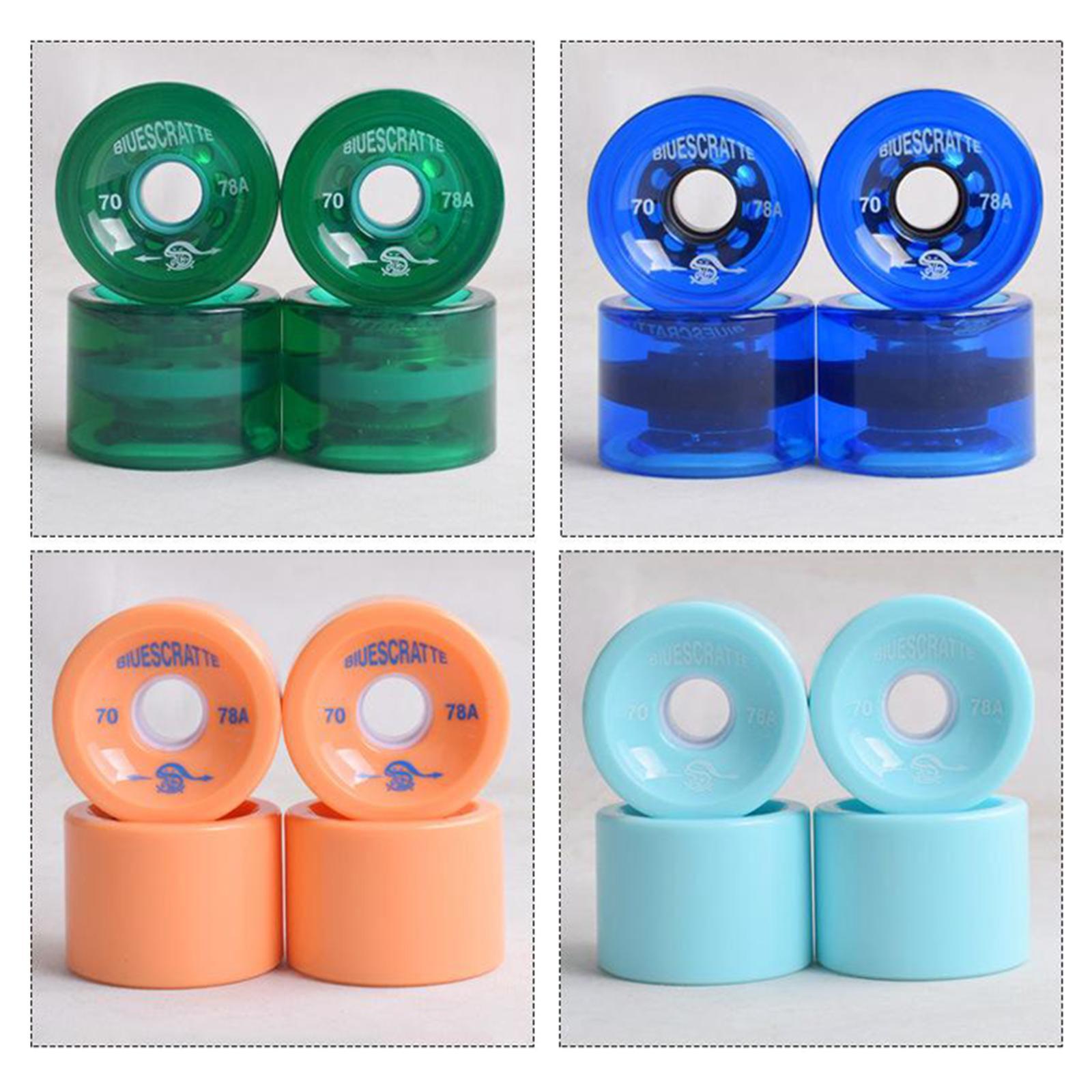 8 Pieces 78A Hardness Skateboard Wheels 70X51mm Longboard Roller Parts