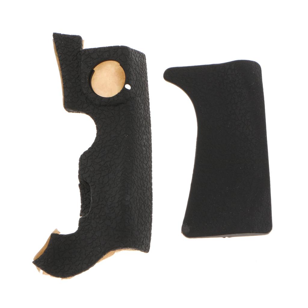 4 Pieces Grip USB Rubber Unit  For Nikon D300 Front Rear Cover With Tape - Black