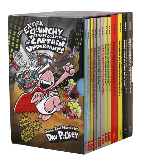 Captain Underpants (Bản Đen Trắng) - 12 Books | Bản Nhập khẩu