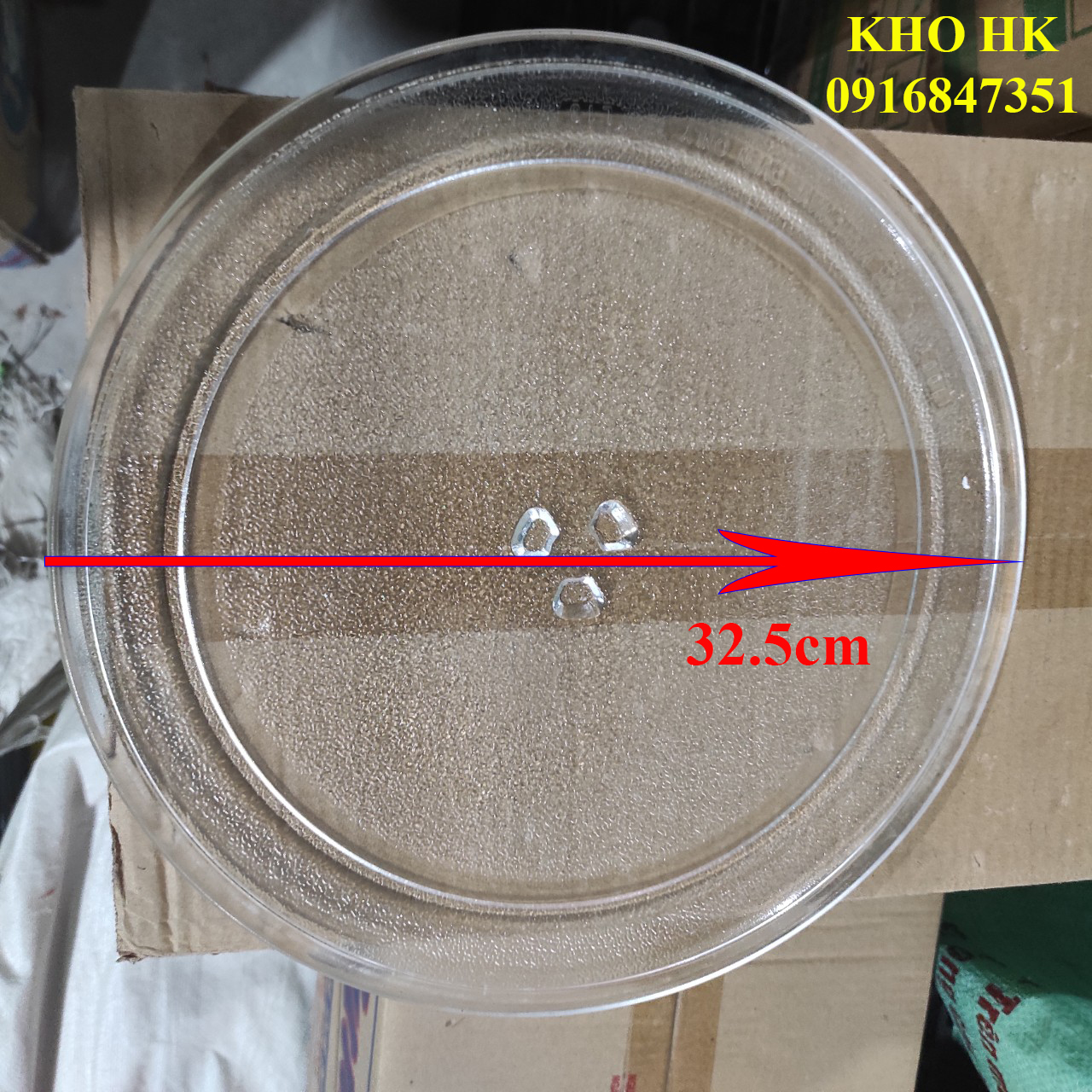 Đĩa lò vi sóng loại 3 mấu ĐK 32.5 cm dùng cho các loại Lò vi sóng trên 30L