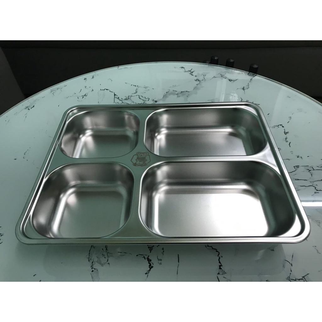Khay cơm GORILLA inox cao cấp 4 ngăn, 5 ngăn loại Trung