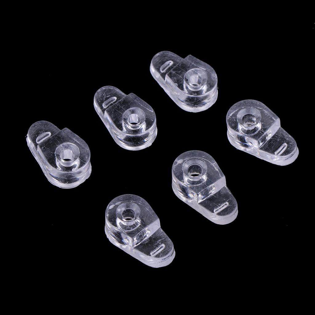 100x Screw Type Plastic Glass Clips Screen Panel Fixing Clips Clear Retainer