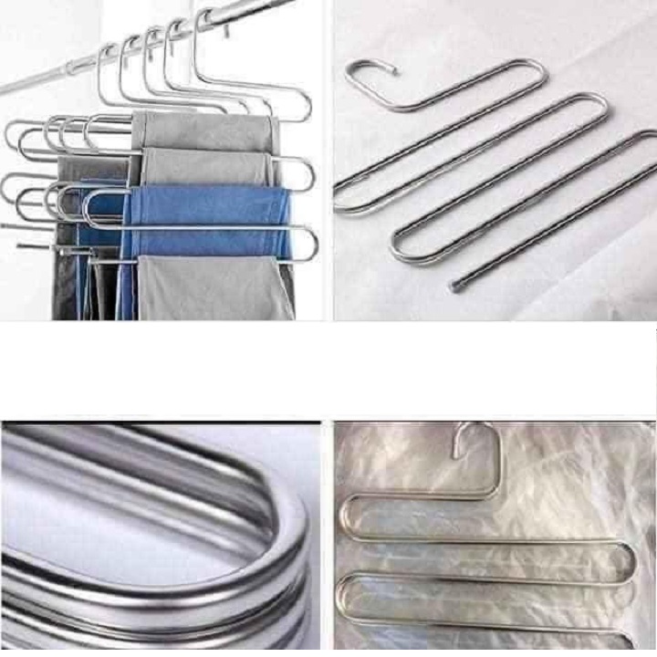 Móc treo quần ,khăn, caravat 5 tầng bằng ruột gà  inox