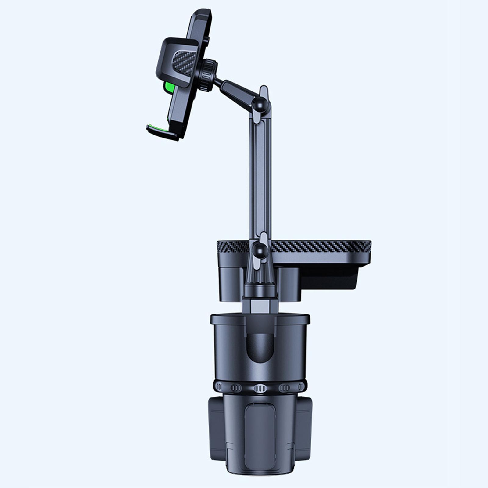 Cup Holder Expander with Tray Road Trip Essentials 360 Rotating Drink Holder