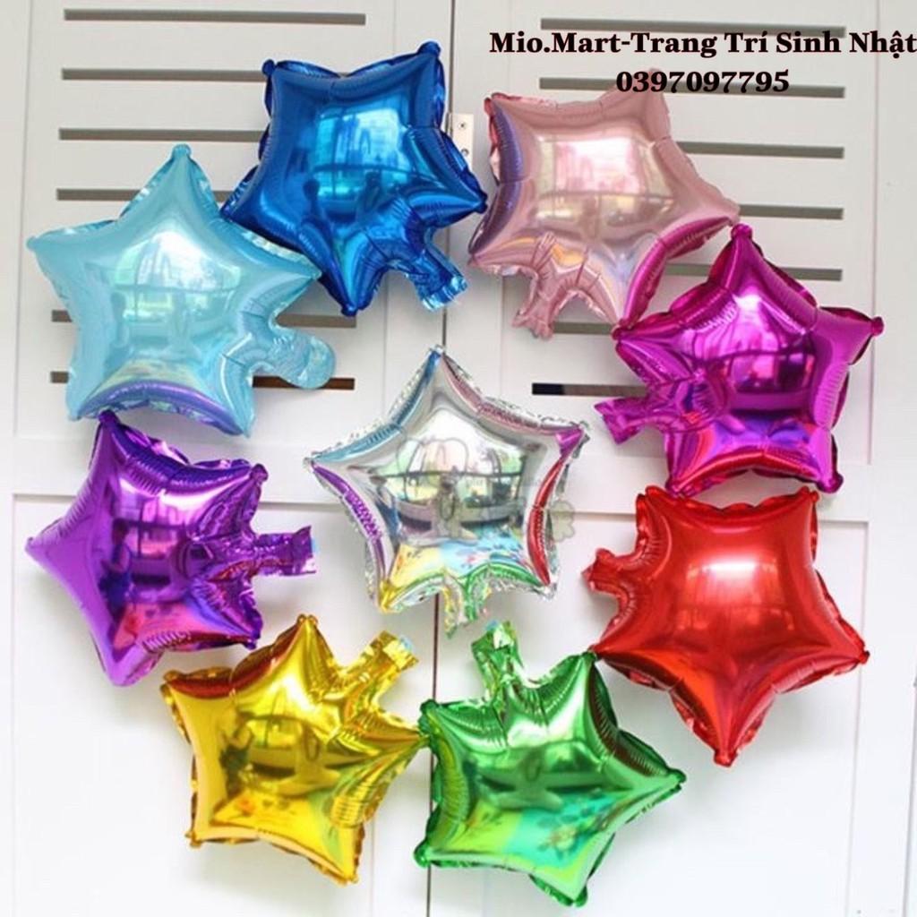 Bóng Ngôi Sao Tráng Nhôm Nhiều Màu Đủ Size, Bóng Trang Trí Sinh Nhật Dễ Sử Dụng BB78