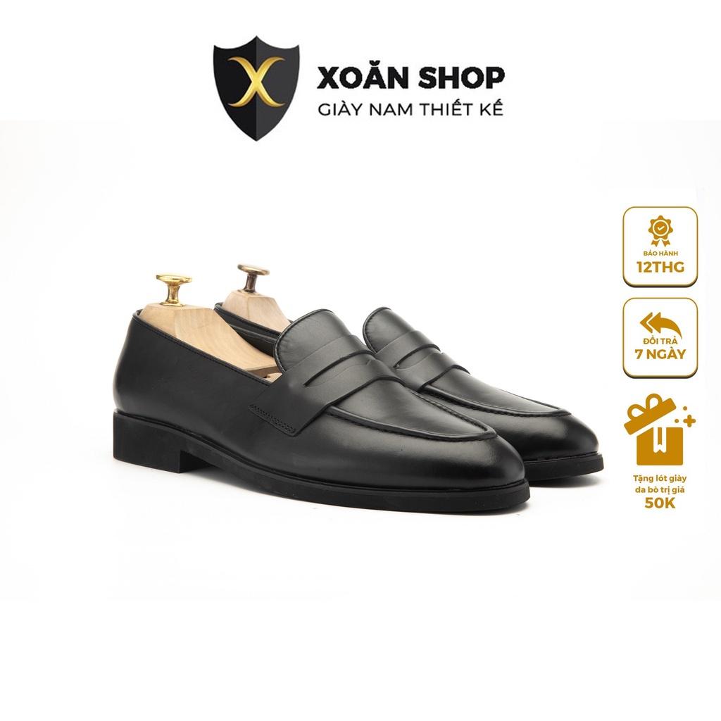 Giày Lười Nam Loafer Công Sở Siêu Bền Đẹp XOĂN SHOP Da Pu Pu Size 38 Đến 42 Màu Đen Bảo Hành 24 tháng - G065