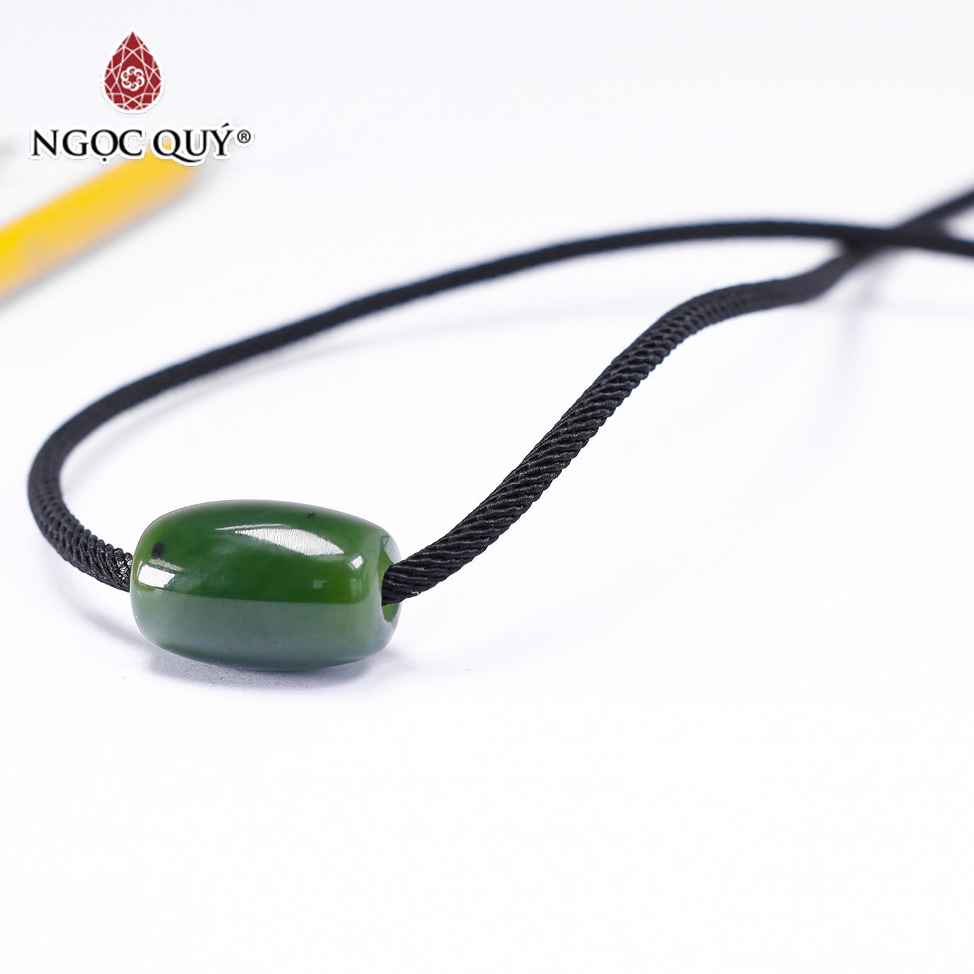 Mặt dây chuyền lu thống đá ngọc bích mệnh hỏa , mộc - Ngọc Quý Gemstones