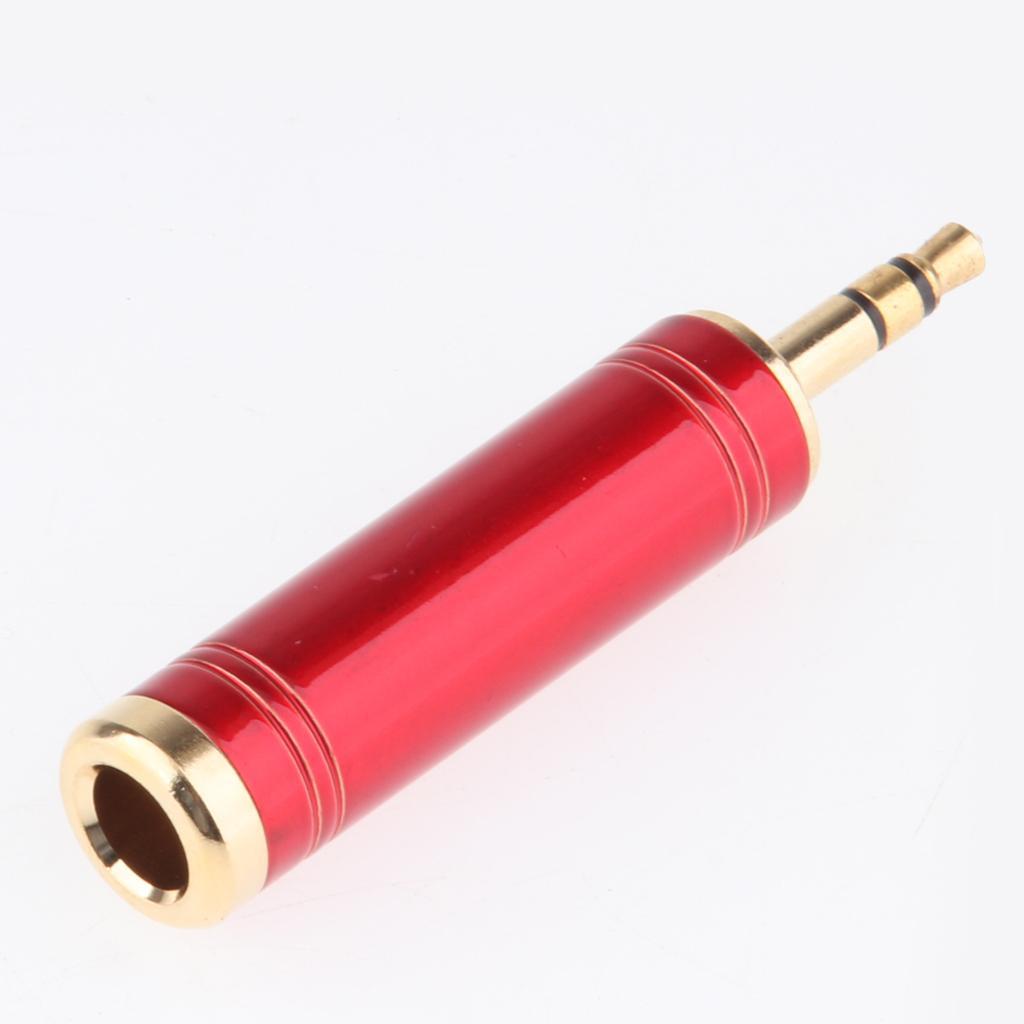 Gold Plated 3.5mm to 6.35 mm Male to Female Stereo Jack Adapter
