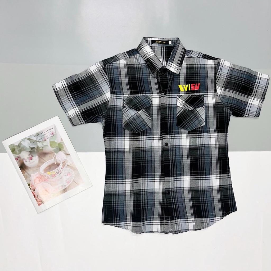 ÁO SƠ MI NAM CARO TAY NGẮN THỜI TRANG PHONG CÁCH TINH TẾ FORM CHUẨN CHO CÁC ANH EM
