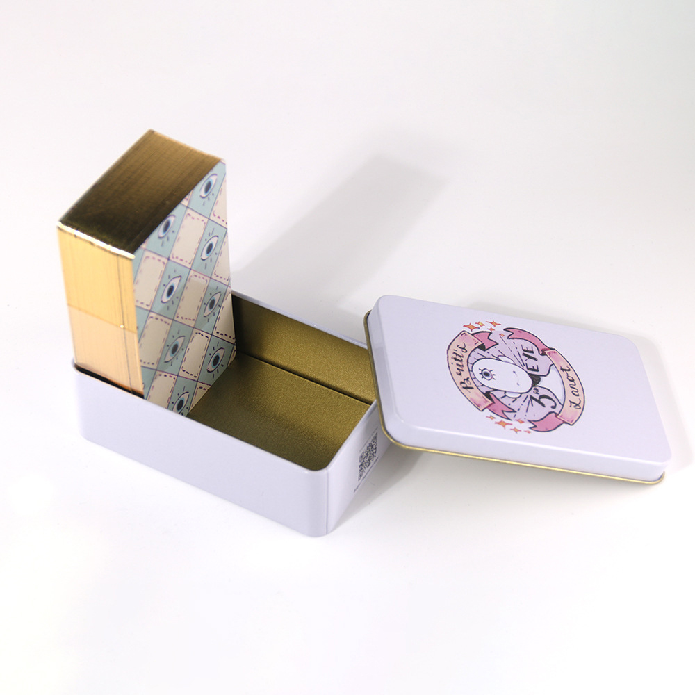 Bộ Bài Britt's Third Eye Tarot Hộp Thiếc Mạ Cạnh Vàng 78 Lá