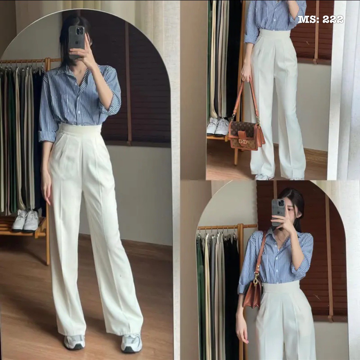 Quần ống rộng dậy kéo hông Cun Fashion chất tuyết mưa dày dặn form chuẩn đẹp Mặc Tôn Dáng Siêu Xinh