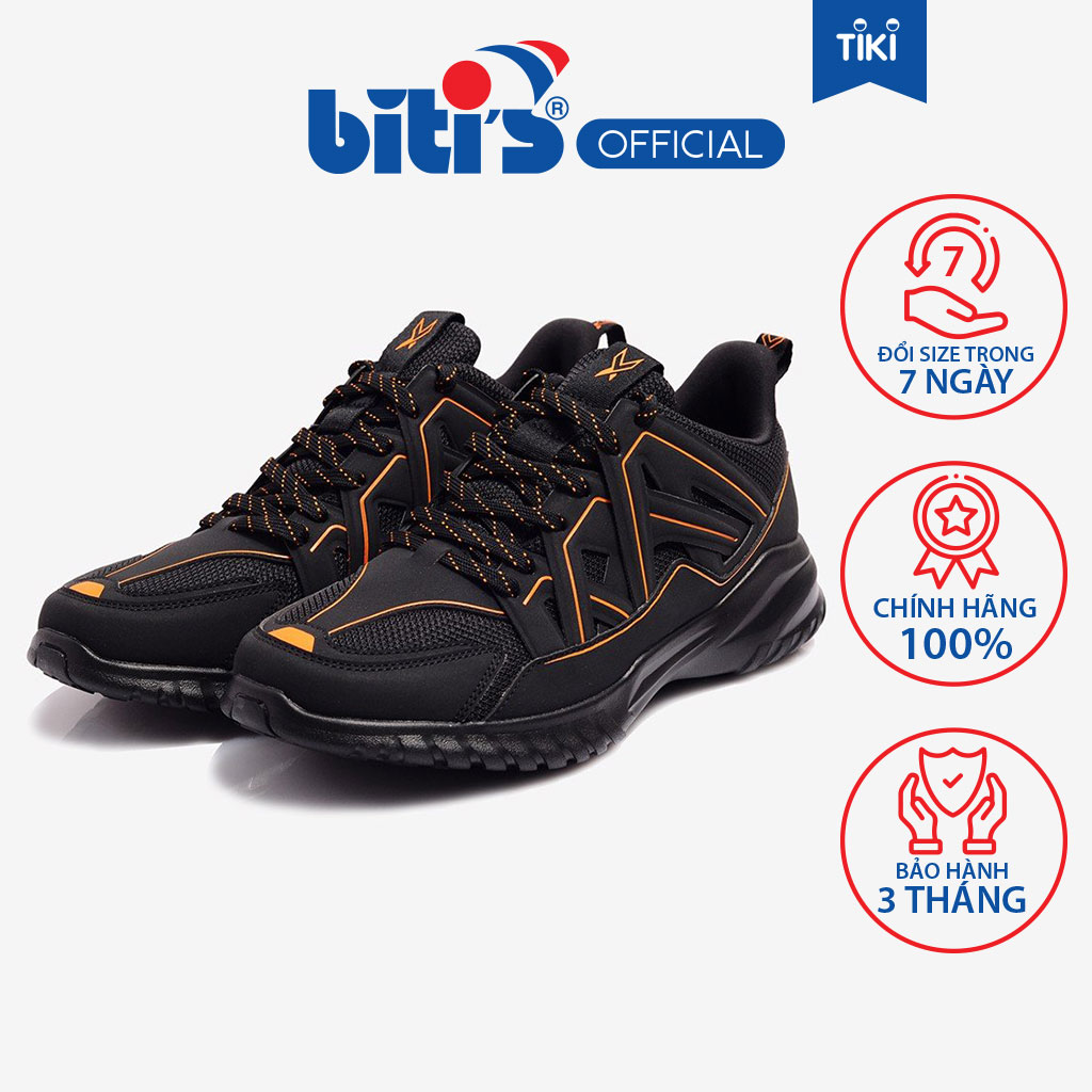 Giày Thể Thao Cao Cấp Nam Bitis Hunter Layered Upper Dsmh02800Den Đen - 42
