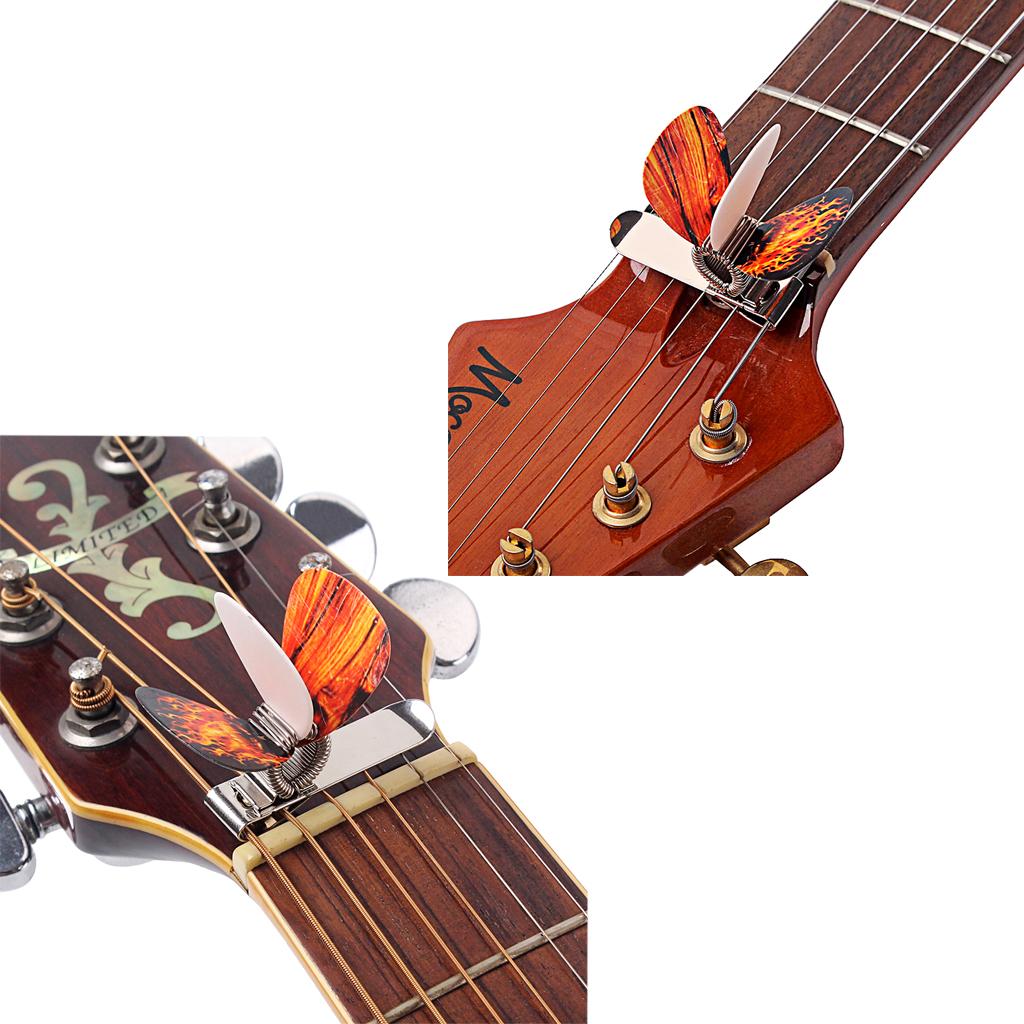 Đàn Guitar Phím Giá Đỡ Kẹp Kim Loại Đàn Guitar Chọn Kẹp với 3 Phím Bộ