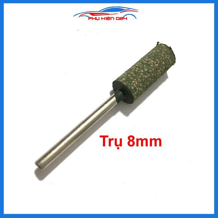 Mũi mài cao su xanh cán lắp 3mm mũi nhọn trụ đĩa đánh bóng gỗ nhựa thạch cao