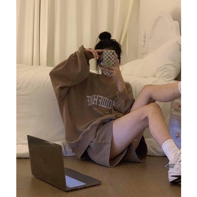 Set đồ nữ, bộ quần áo nữ thu đông áo dài tay, quần short 2 màu cá tính
