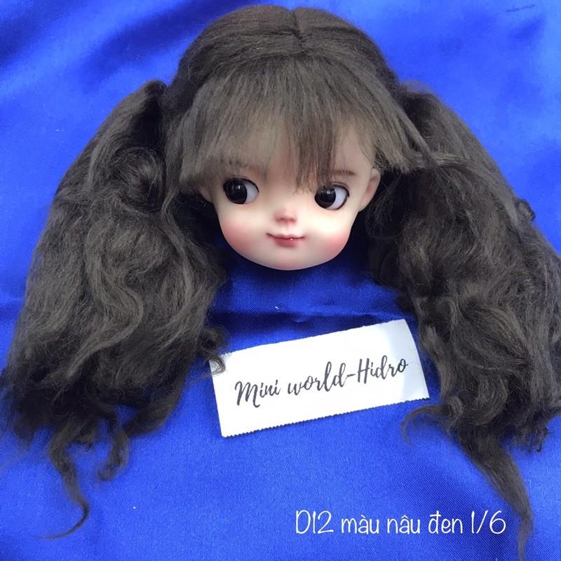 Wig len Tóc giả dành cho búp bê BJD Size 1/6 mong ming meng handmade