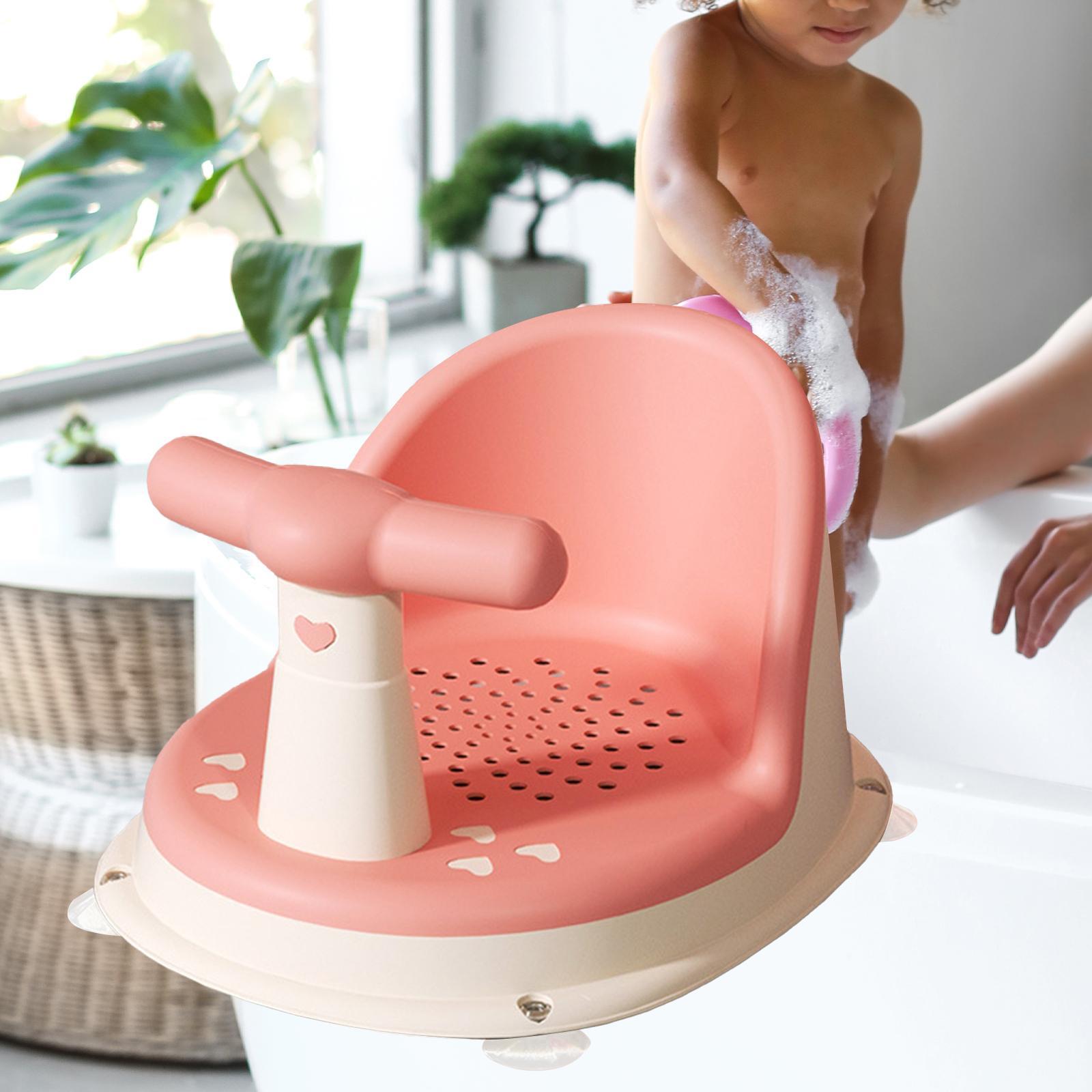 Portable bathtub Seat Infant Bath Chair non Slip Pink