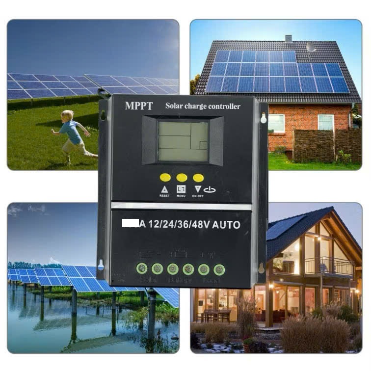 Bộ Điều Khiển Sạc Năng Lượng Mặt Trời MPPT 80A Loại Xịn - Sạc Nhanh, Tự Ngắt, Màn Hình LCD Cực Nét, ĐÈN TRANG TRÍ